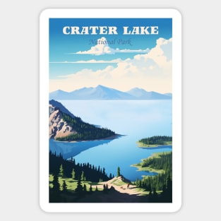 Crater Lake National Park Travel Poster Sticker